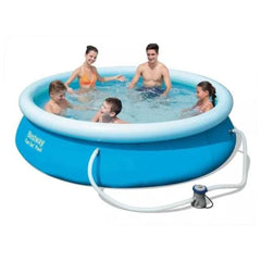 Piscina Borde Inflable Redonda 305 x 76 Centímetros Con Bomba